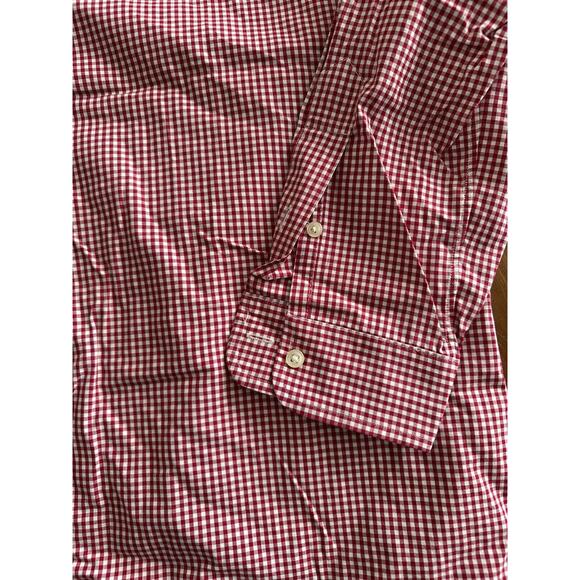 Ralph Lauren VINTAGE, Button Up XL Red/White Check Navy Pony Long Sleeve - Picture 5 of 11